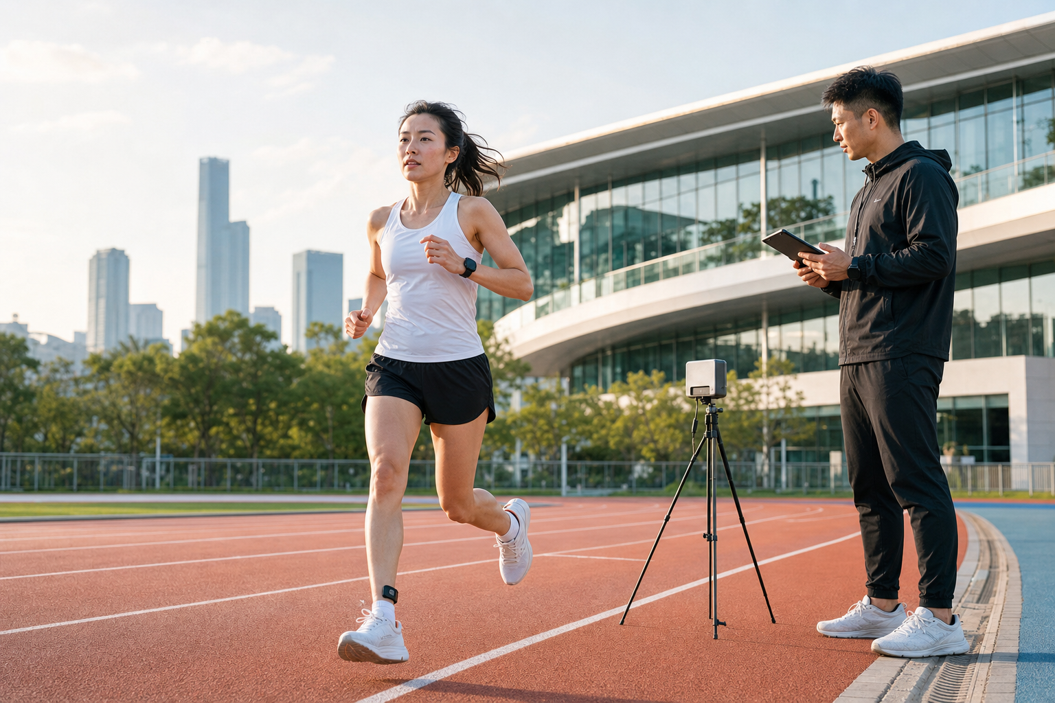 跑者正在进行科学跑步评估